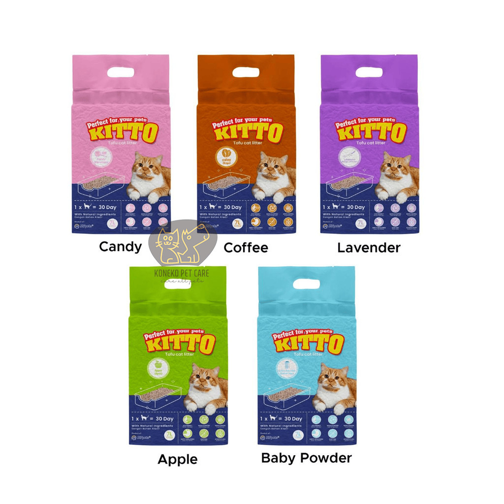 KITTO ทรายเต้าหู้ แมวเป็นมิตรกับสิ่งแวดล้อม ทราย TOFU