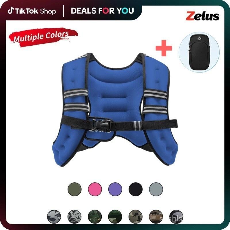 【OutdoorFun Deals】ZELUS Weighted Vests,6/8/12/16/20/25/30lbs weight vest with Detachable Phone Pouch