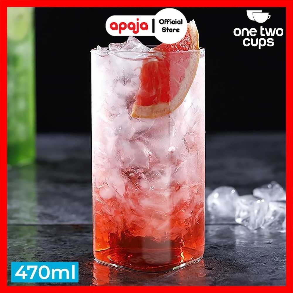 Apaja Aesthetic Glass Coffee Tea Square Glass 470ml - LT5