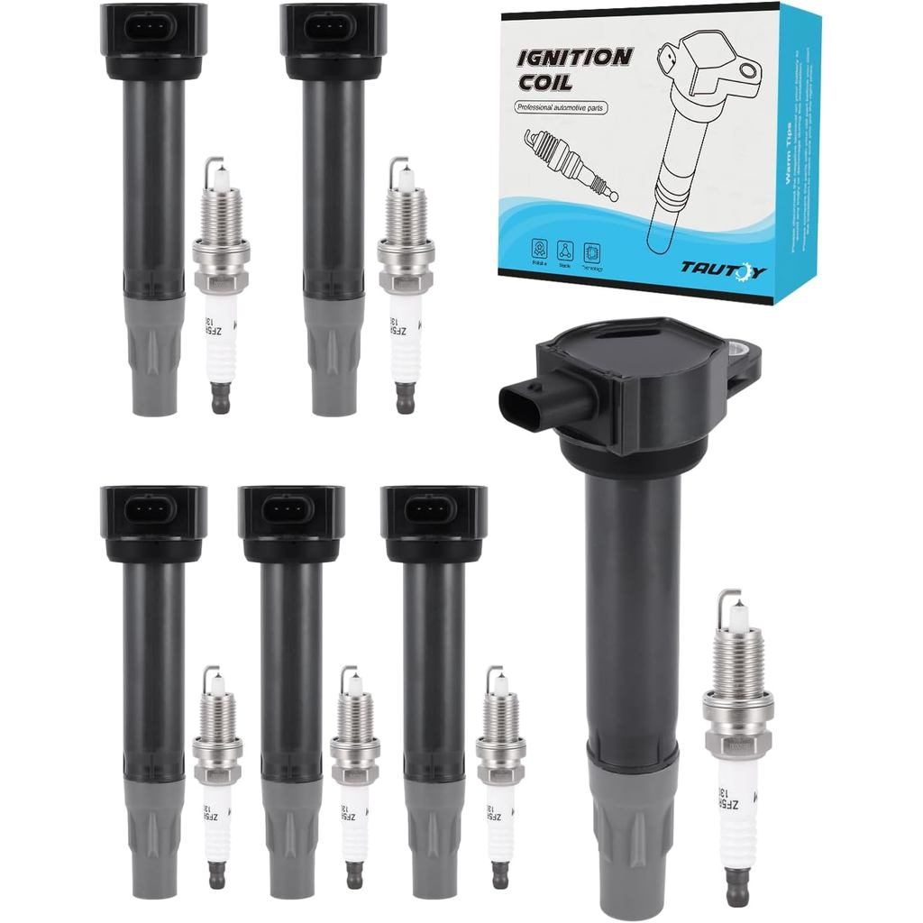 UF502 คอยล์จุดระเบิด 7781 หัวเทียน (6 ชิ้น) สําหรับ Chrysler 300 Sebring Town Country, สําหรับ Dodge