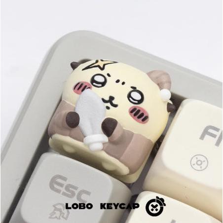 Lobo Rakko Pajama Chikawa Agent Theme Artisan Keycaps ปุ่มกดเรซิน