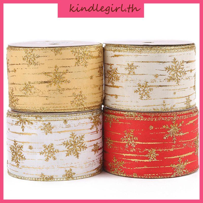 KING Glitter Snowflake Ribbon Wrapping DIY Craft Bowknot Craft Accessory