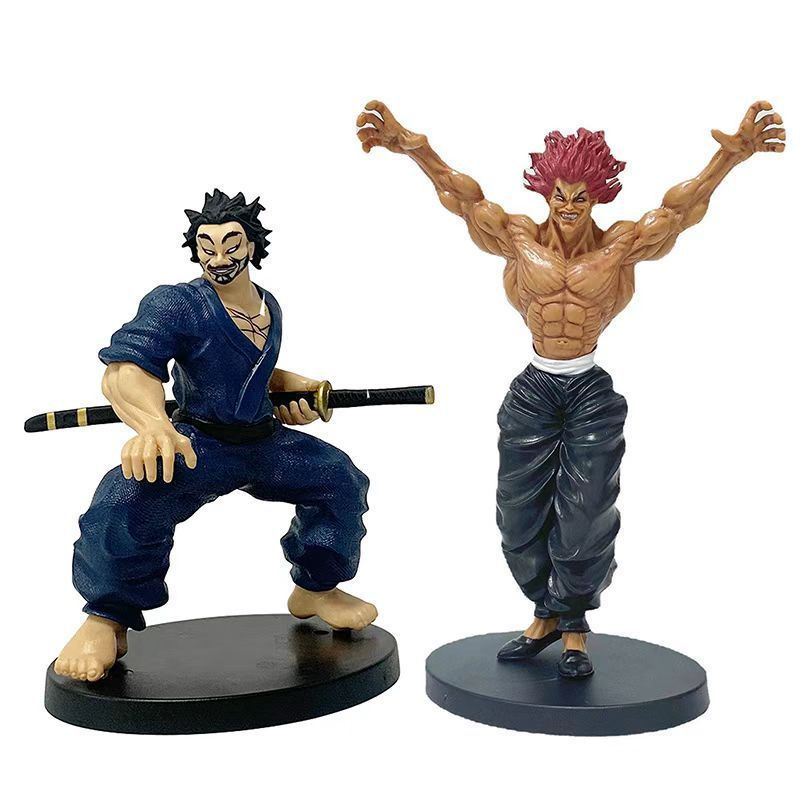 15-22 ซม.Pakki อะนิเมะ Yujiro Miyamoto Musashi Hanma Yujiro Land Strongest ชีววิทยา PVC Movable รูปเ