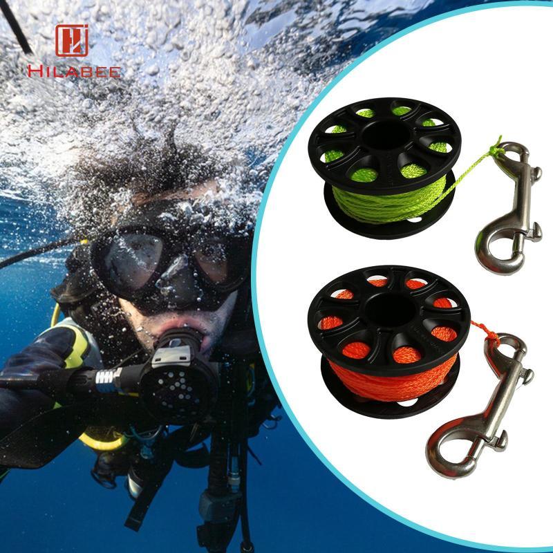 HILABEE ดําน้ํา Reel อุปกรณ์ 30M Double Ended Bolt Spool Reel สําหรับใต้น้ํา Spearfishing Scuba Dive