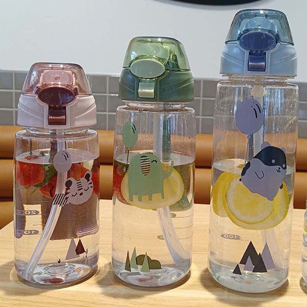 Double Lock กระบอกน้ำบอกเวลาดื่มและปริมาณน้ำ พร้อมฝาปิด 1 ขวด ความจุ 1000 mL