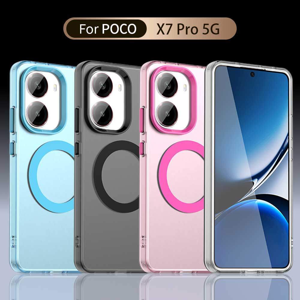 Luxury Candy Color Matt แม่เหล็กชาร์จ Hard Case สําหรับ Xiaomi POCO X7 X6 M7 F7 F6 Pro F7Ultra C75 ฝ