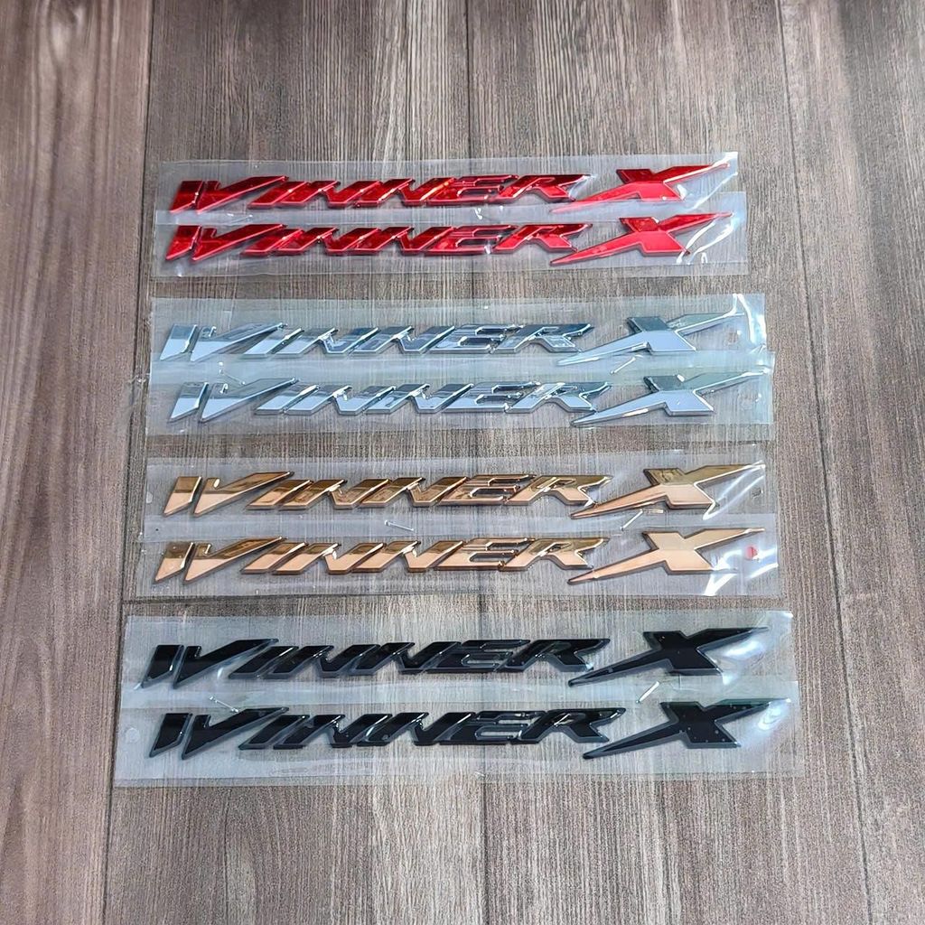 WINNER X ชุดแสตมป์นูนทําจากพลาสติกแข็งชุบโครเมียมมันสําหรับสติ๊กเกอร์ติดรถยนต์ WINNER X V2