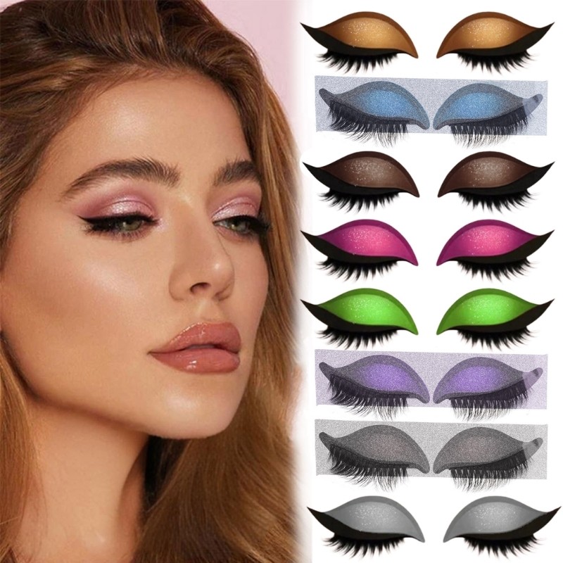 Cozy 2Pair Eye Decorative Sticker All Day Wear Dramatic Lashes Effect Set