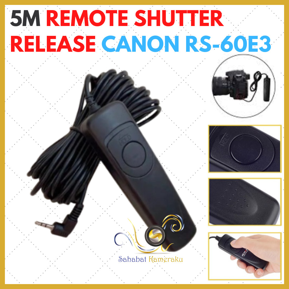 5m 1m รีโมทชัตเตอร์ RS-60E3 สําหรับ Canon EOS M5 M6 M6ii 100D 200D 250D 350D 400D 450D 1000D 1100D 1