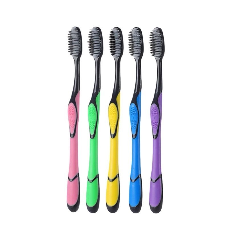 [5/10/20ชิ้น]แปรงสีฟันผู้ใหญ่ ขนนุ่มพิเศษ ด้ามจับยาง ทำความสะอาดลึก สีน้ำเงิน - รูปที่ 6