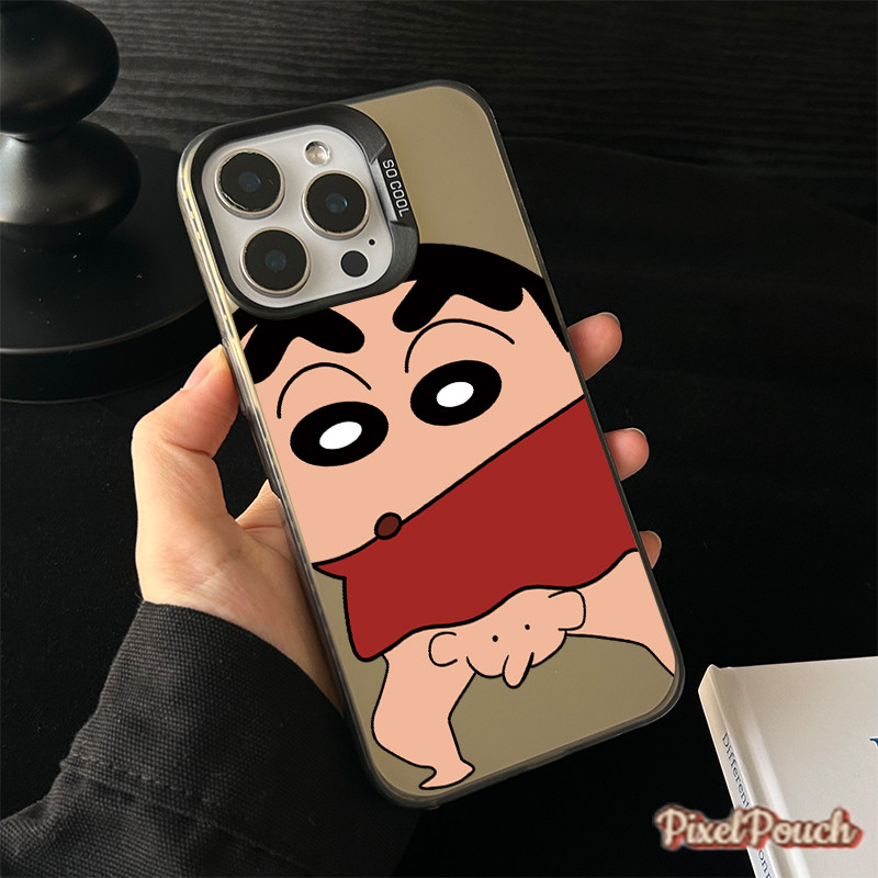 🔥 เคสโทรศัพท์มือถือ การ์ตูนชินจัง เคสสำหรับไอโฟน 11 สำหรับ iPhone 11 12 13 14 15 16 17 Pro MAX X XS XR XS 6 7 8 Plus