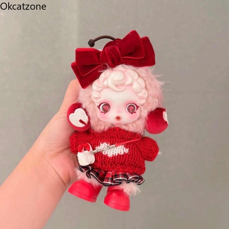 OKCATZONE สําหรับ SKULLPANDA ตุ๊กตาเสื้อผ้าคริสต์มาสถักเสื้อกันหนาวบิดกระโปรงเสื้อผ้าชุดสําหรับ Skul