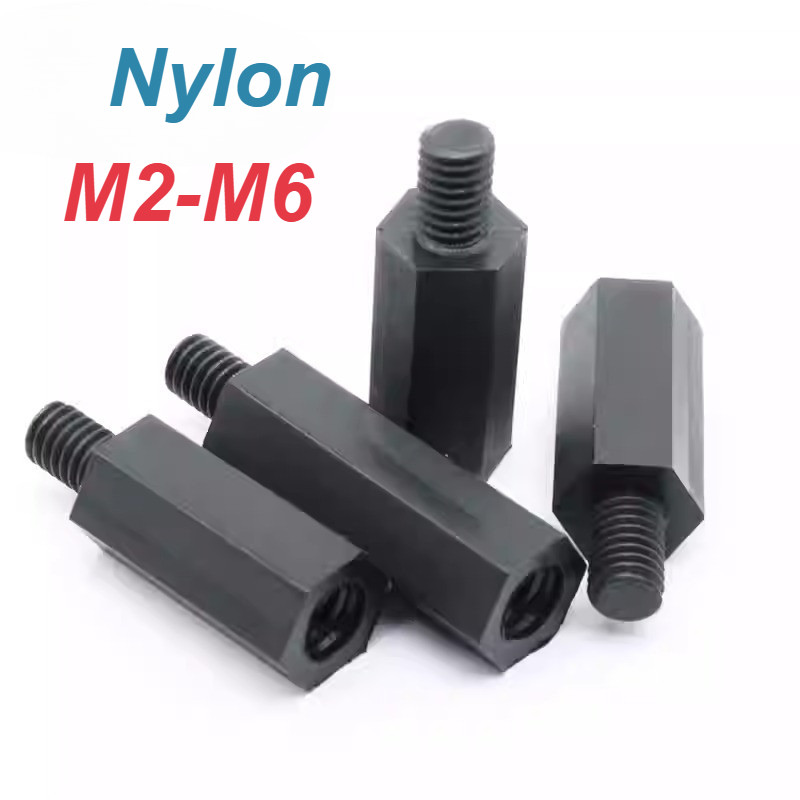 [XM-MB] คอลัมน์ไนลอนหกเหลี่ยมหัวเดียว M2-M6 คอลัมน์แยก คอลัมน์รองรับ คอลัมน์สเปเซอร์ แกนพลาสติกสกรู