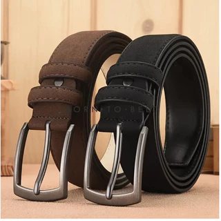 BIG Size เข็มขัดผู้ชาย BorntoBelt เอวใหญ่พิเศษ หนังกลับ เข็มขัดใส่ทำงาน เข็มขัดคนอ้วน สายกว้าง 3 CM