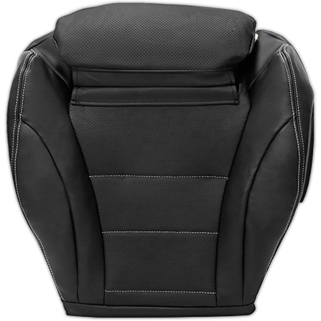 GXARTS ไดร์เวอร์ด้านข้างด้านล่าง Perforated หนังที่นั่งสีดําสําหรับ Mercedes Benz C Class C250 C300 