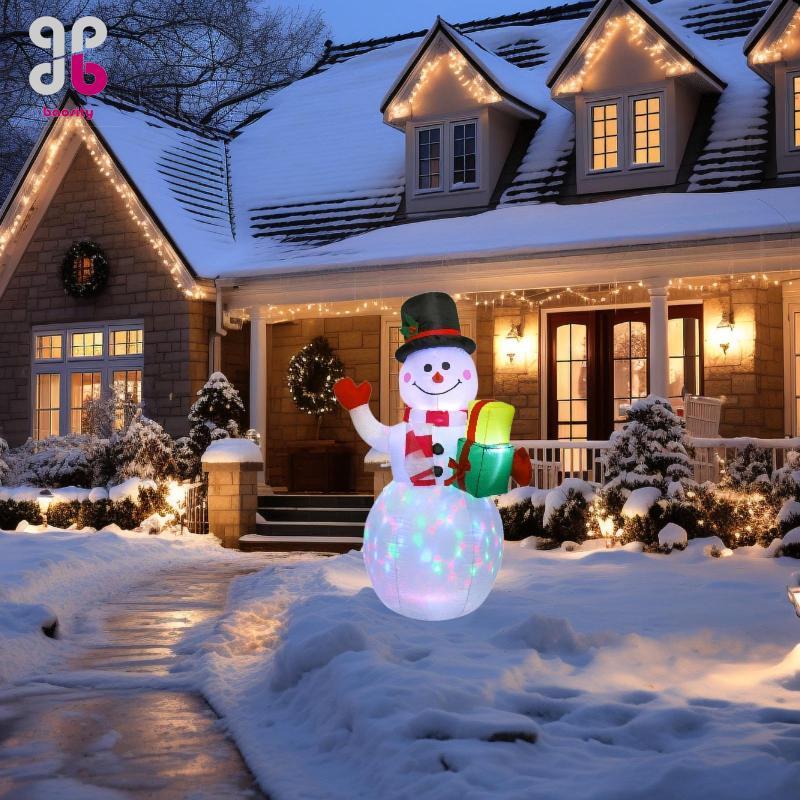 [Baosity] Christmas Inflatable Snowman ความแปลกใหม่พร้อมไฟ Xmas Inflatable ตกแต่ง