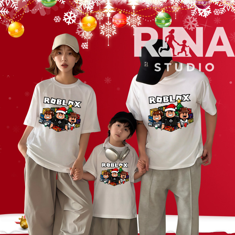 🔥พร้อมส่ง&COD🔥RINA STUDIO🔥 Christmas ชุดครอบครัว ชุดแม่ลูก สุนัขแอคทิค เสื้อเชิ้ต เสื้อยืดแฟชั่น ผู้หญิงS-3XL 90-150CM#3