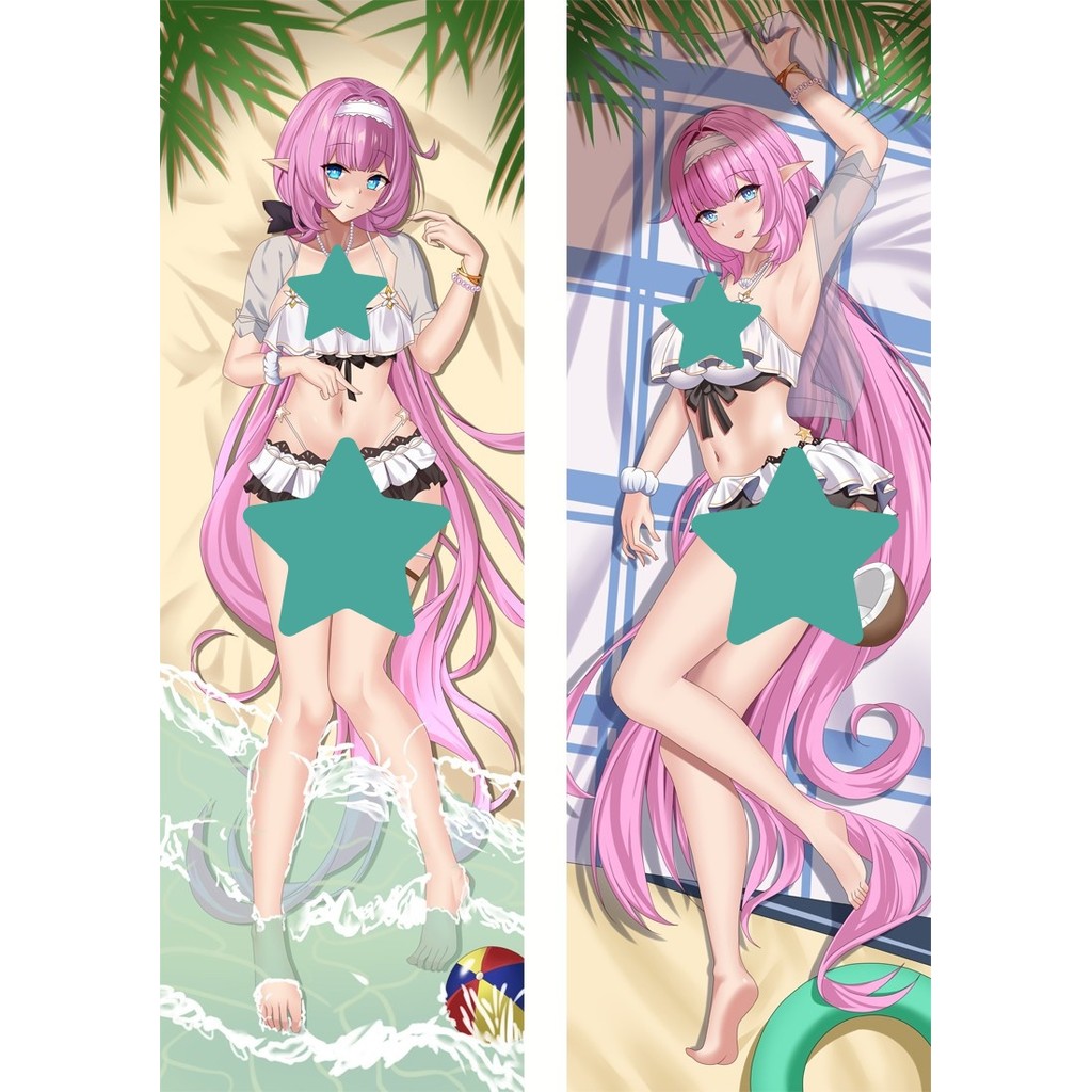 ผลกระทบ Honkai 3rd Elysia อะนิเมะ Dakimakura ชาย Otaku กอดหมอน Body Case Cover โยนเบาะ