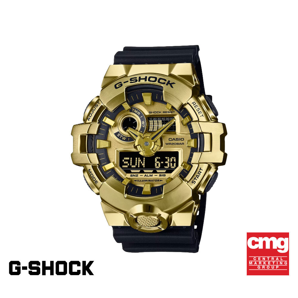 Casio นาฬิกาข้อมือผู้ชาย G-SHOCK รุ่น GM-700G-9ADR สายเรซิ่น สีทอง