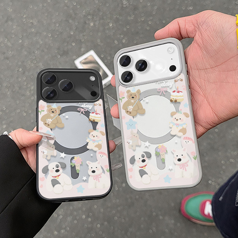 เคสแม่เหล็ก เคสใสกันกระแทกน่ารัก IPhone17 Air 11 12 13 14 15 16 17 PROMAX 17 16 15Pro 16 15 14PLUS 8 7Plus XR X XS XSMAX