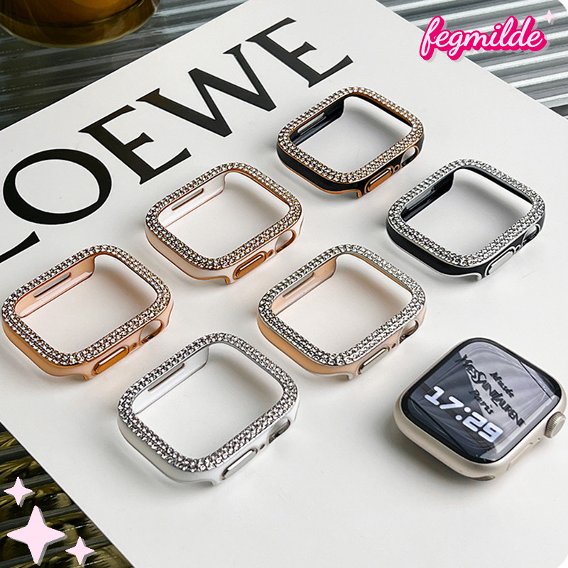 เคสดีมอนด์ for Apple Watch Ultra/SE 3 2 Iwatch Series 11 10 9 8 49มม 45 41 46 44 40 42 38 อุปกรณ์เสริมสำหรับเคสป้องกัน