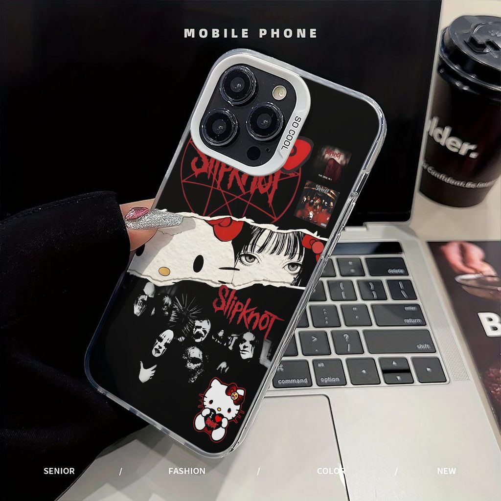 เคสไอโฟนiPhone 17 Pro Maxจุนจิ อิโตะ โทมิเอะ X ซานริโอSimple สีทึบ Frosted Electroplate เลนส์ป้องกันเคสโทรศัพท์สําหรับ iPhone 17 Pro Max 16 15 14 13 12 11 7 8 Plus X Xr Xs Max - รูปที่ 7