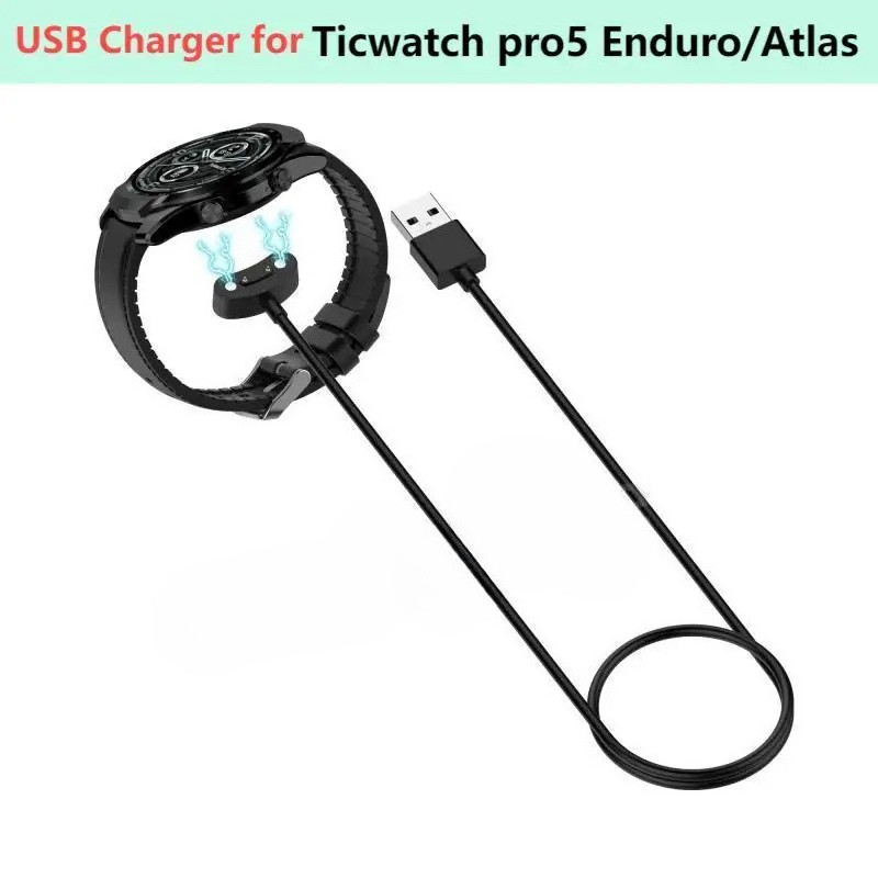 สาย USB เครื่องชาร์จแม่เหล็กสําหรับ Ticwatch Atlas /Ticwatch Pro 5 Enduro Charger สําหรับ TicWatch P