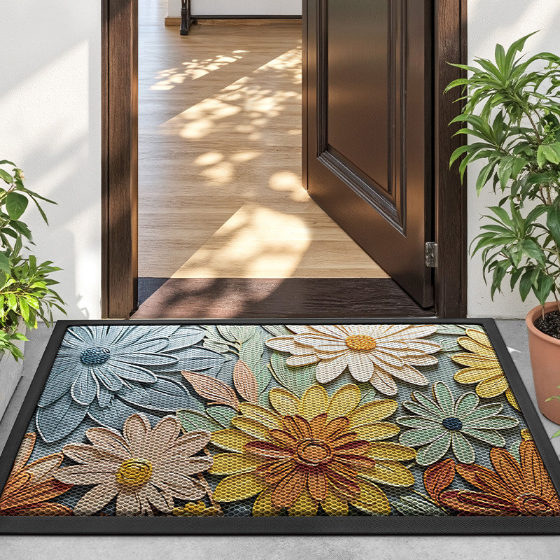 เสื่อประตูทางเข้า 丨ประตูทางเข้าฝุ่นทนสิ่งสกปรกเสื่อเท้ากันลื่น丨การ์ตูนผ้าไหมยืดหยุ่นทนต่อการสึกหรอพร