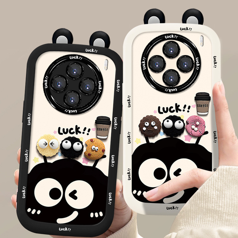 สําหรับ VIVO X300 Pro X200 PRO S X100 ULTRA X90 สามมิติตุ๊กตาเคสโทรศัพท์การ์ตูนขนาดเล็ก Briquettes เคสโทรศัพท์