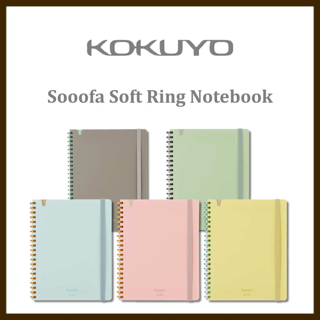 Kokuyo Soft Ring Notebook Sooofa A5/B6/A7 Customizable 4mm Grid Sheets in Various Colors