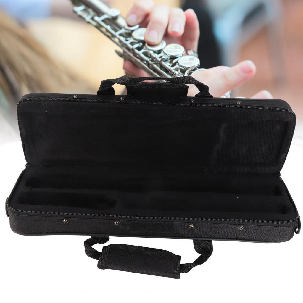 Cameraworld1-TH Flute Cases ผ้า Oxford กันน้ำ ทนต่อการสึกหรอ กระเป๋าพกพาน้ำหนักเบาสำหรับ 16 หลุม