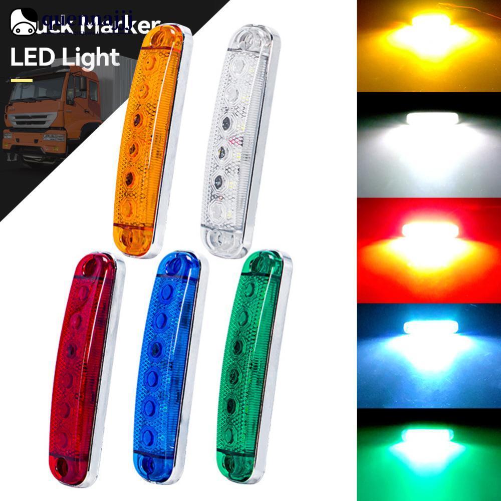 QHENNA 12V- 80V 6LED Trailer Side Clearance MARKER โคมไฟเตือนเลนส์กระพริบไฟรถบรรทุกด้านข้าง MARKER โ