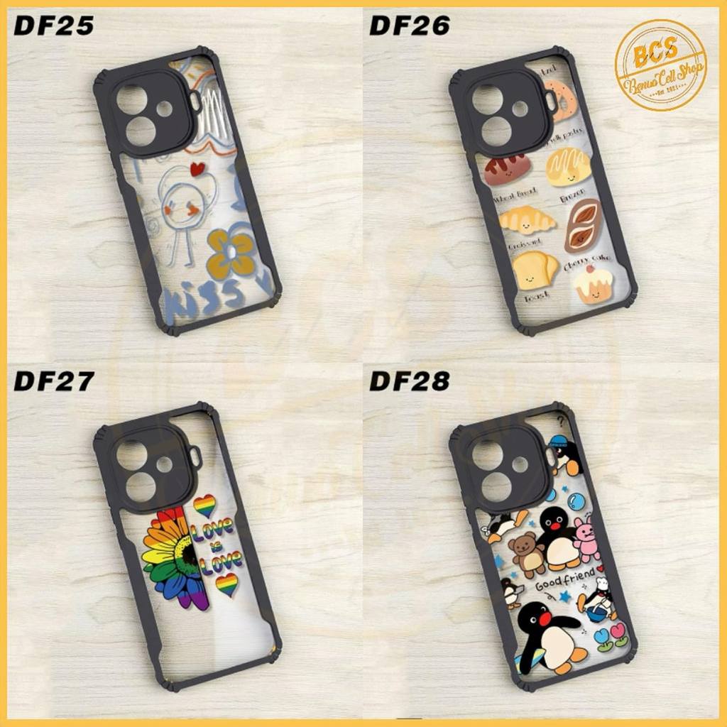 BCS - น่ารัก MOTIF SHOCKPROOF สําหรับ XIAOMI REDMI A5 2025 14C 13C 10 4G 15 4G 5G หมายเหตุ 12 TURBO 