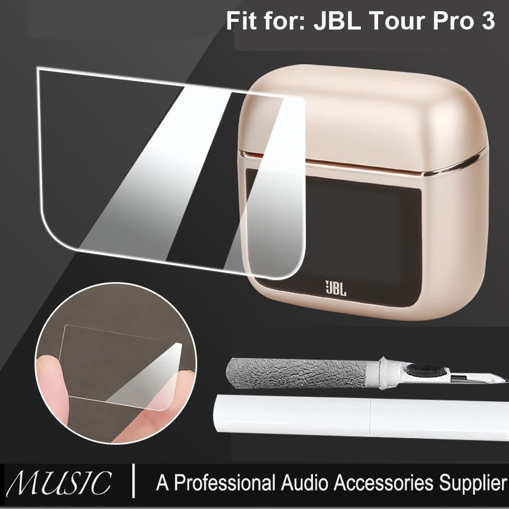 3in1สําหรับ JBL TOUR PRO 3 ฟิล์มนิรภัย HD ฟิล์มนิรภัย & ชุดปากกาใสกันน้ําป้องกันลายนิ้วมือป้องกันการเปรอะเปื้อนหูฟังกระจกนิรภัย
