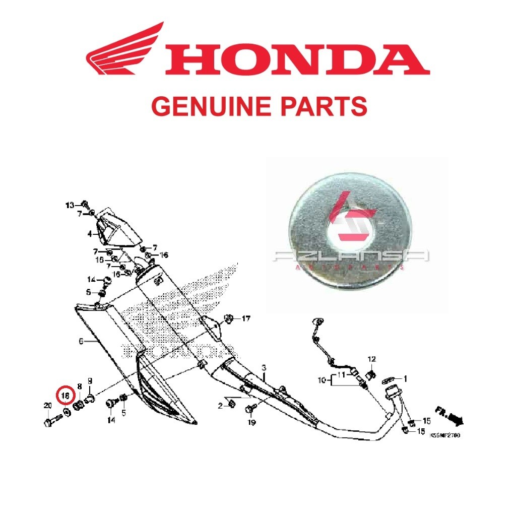 เครื่องซักผ้าธรรมดา 8mm ( 94103-08000 ) RS150R V1 V2 V3, RS-X V1 V2, CBR150R & Vario 160 💯 อะไหล่