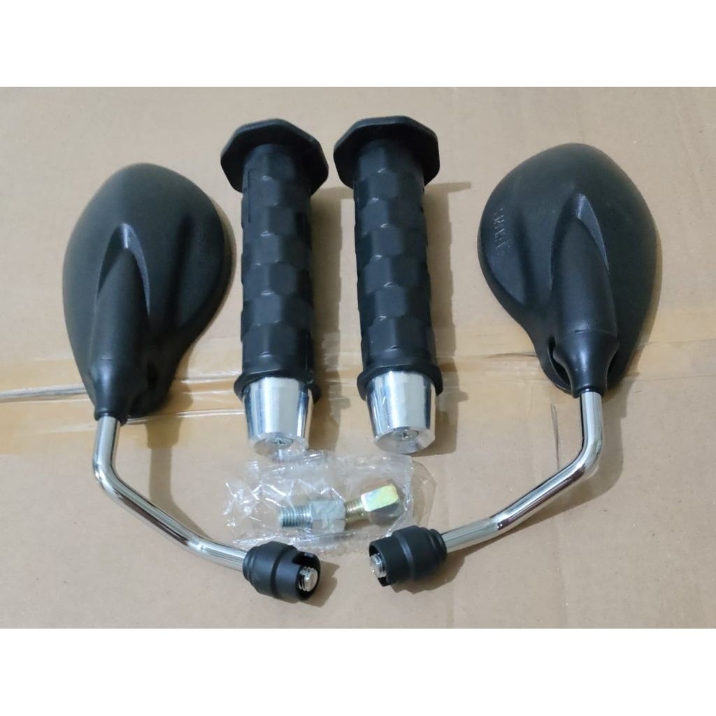 MOTORCYCLE MIRROR X1 PNP H0NDA-Y4MAHA PLUS SQUARE HANDGRIP + PCX PNP BEAT VARIO NMAX PCX AEROX SUPRA