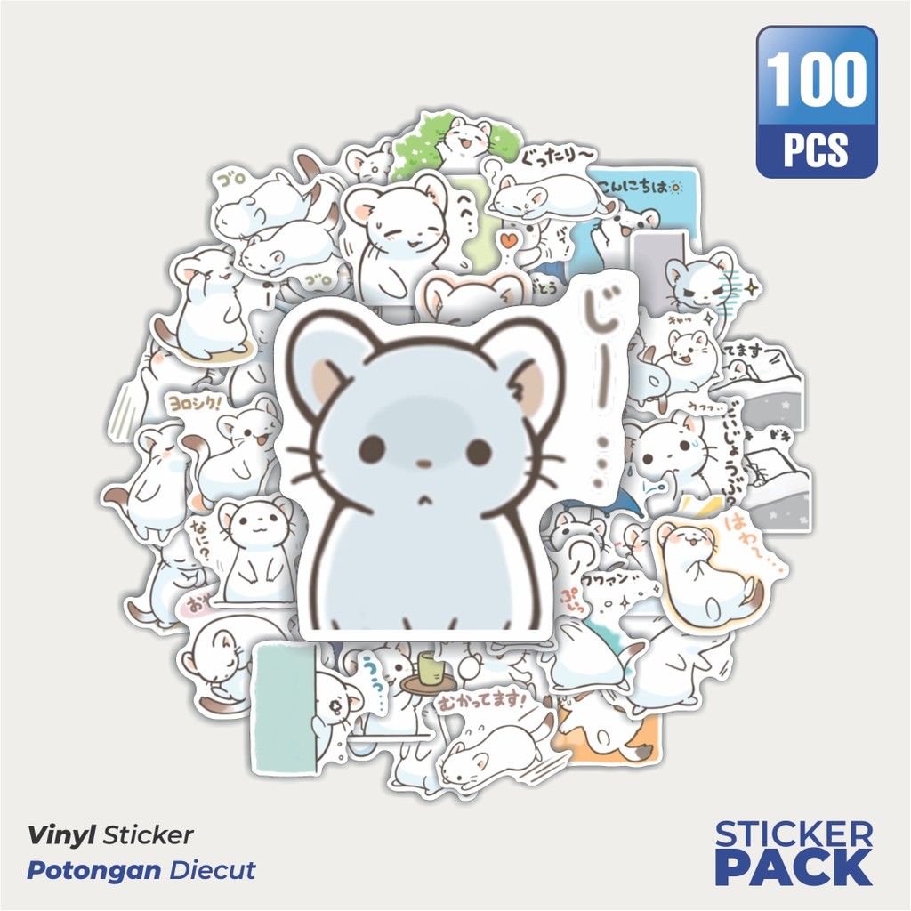 100 ชิ้น Ermine สติ๊กเกอร์สุนทรียศาสตร์กันน้ํา - สําหรับแล็ปท็อป รถจักรยานยนต์ และหมวกกันน็อก - แพ็ค