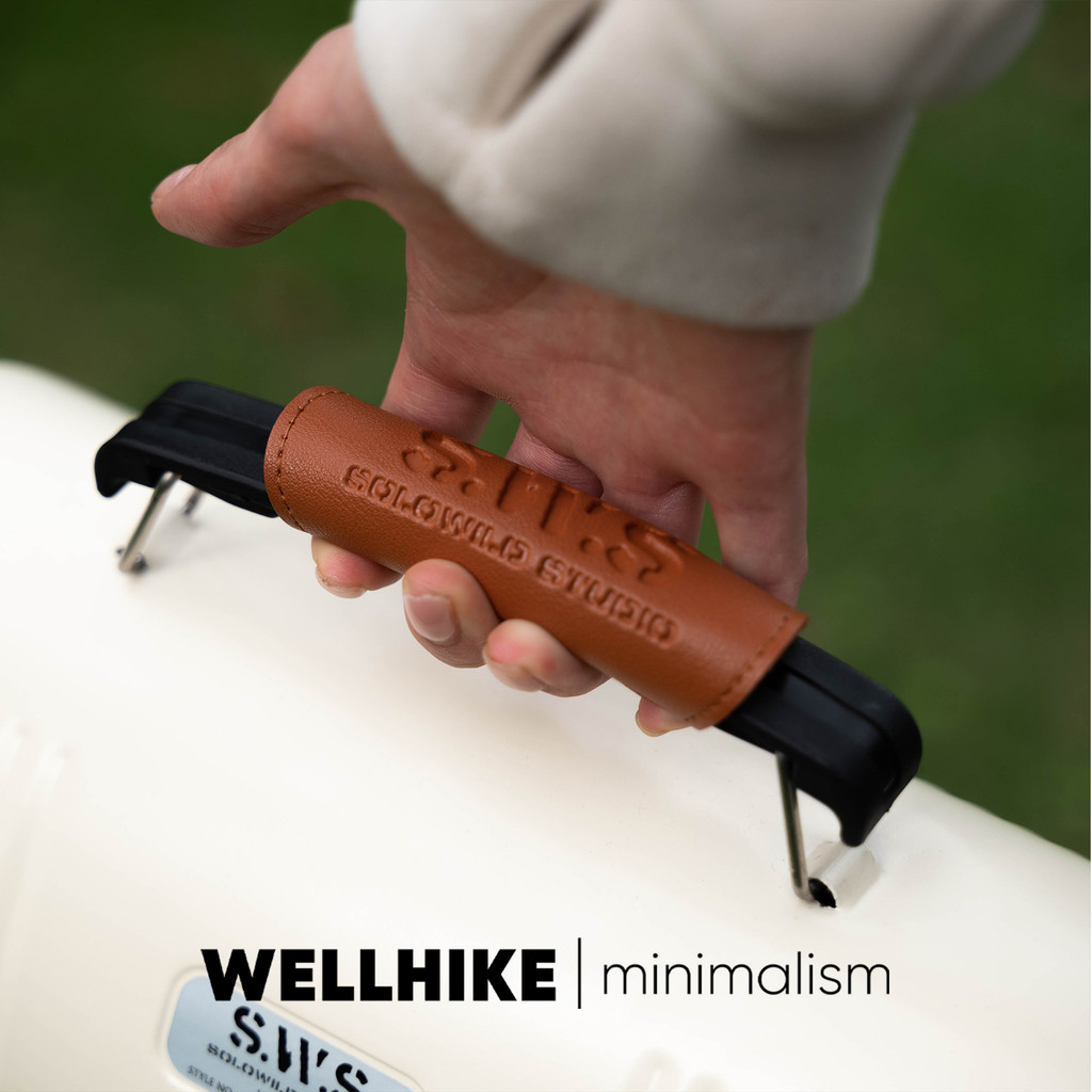 WELLHIKE กลางแจ้ง SWS กล่องอาหารกลางวันซองหนัง Handle Lock Texture Original Cow Color Retro กล่องโลหะอุปกรณ์เสริม