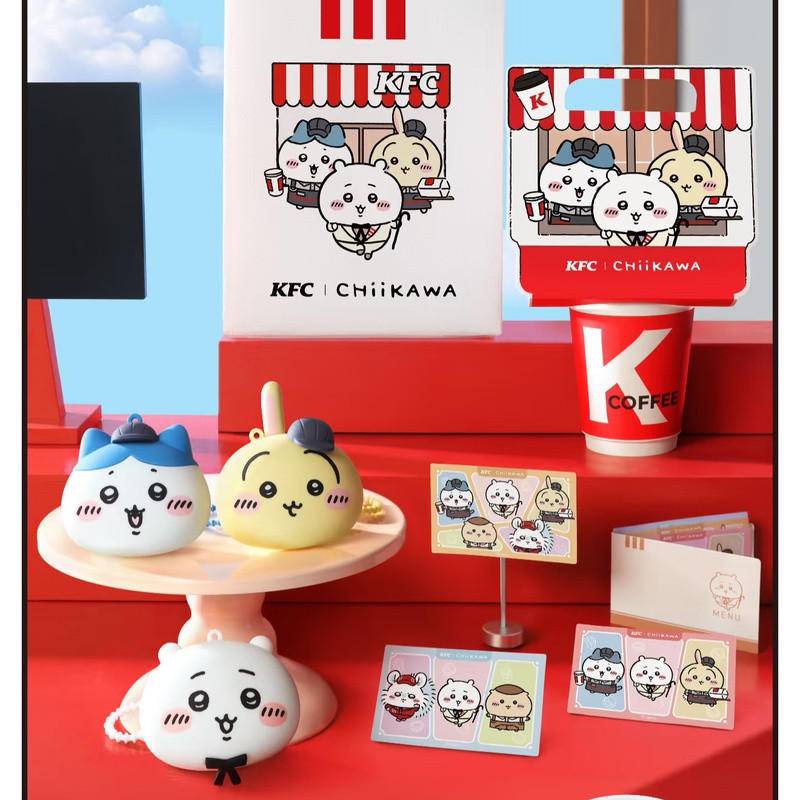 Merch KFC x Chikawa - กระเป๋า-crossbody และพร็องดัง Hachiware & Usagi