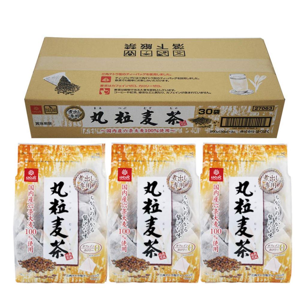 Hakubaku SMILEGRAINS Round Barley Tea 30 Packs x 3 Pieces
