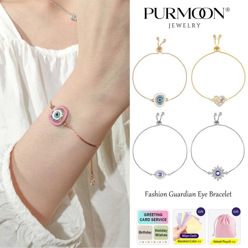 【Phuket Mall】สร้อยข้อมือปรับได้, Purmoon Guardian Eye, เครื่องประดับเสน่ห์นำโชคหลายแพ็ค, สวมใส่ทุกวั