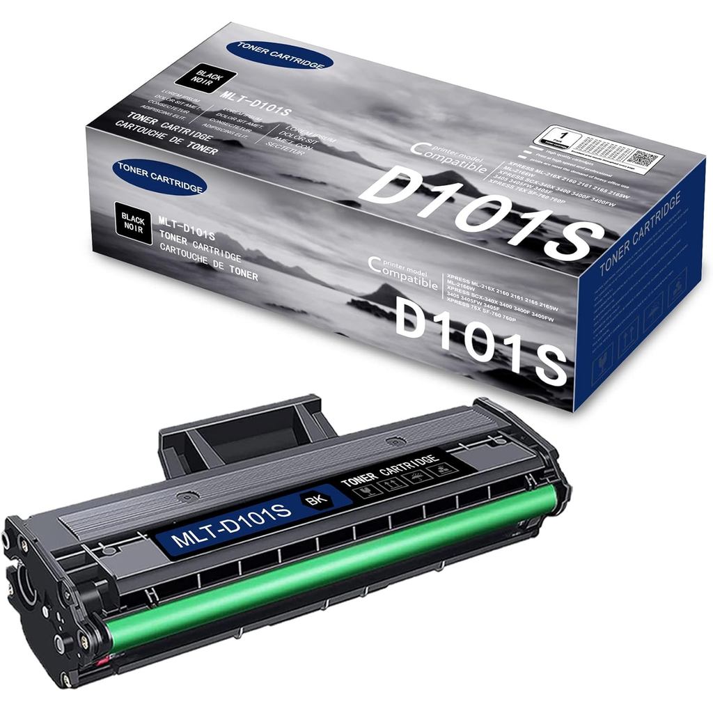 [1-Pack,สีดํา] MLT-D101S D101S 101S SU700A ตลับหมึกสําหรับ Samsung Xpress ML-216x 2160 2161 2165 216