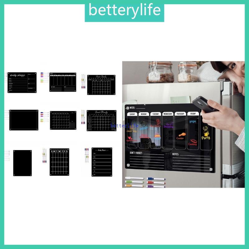 BTF Magnetic Calendar กระดานดํา To-do-list Board สําหรับตู้เย็นร้านขายของชําช้อปปิ้ง List