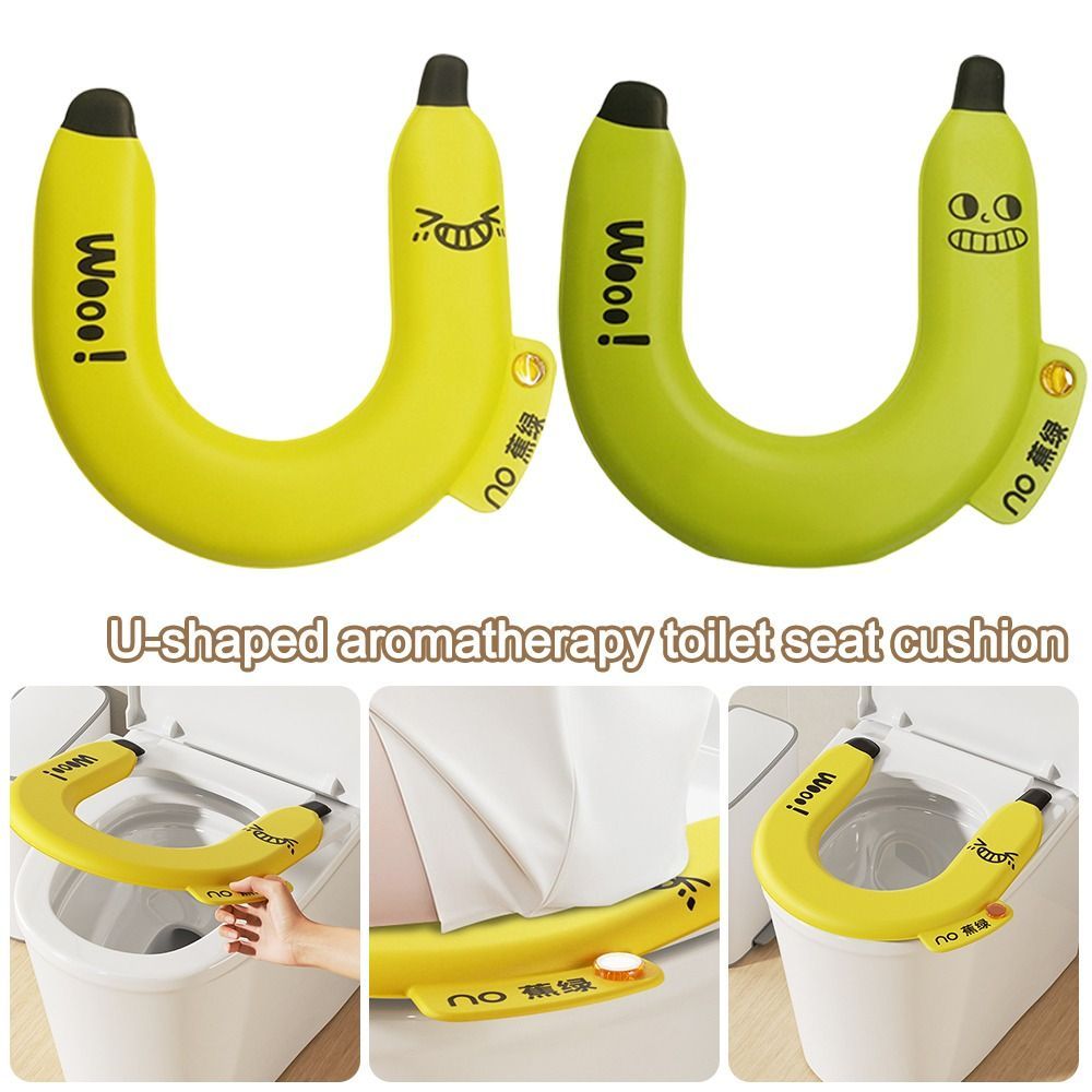 คอสซี่ เบาะรองนั่งชักโครกอโรมาเทอราพี, อีวา การ์ตูนกล้วยห้องน้ําเสื่อ,สากลกันน้ําหนา ยู-รูปร่าง ฝารองนั่งชักโครกอุปกรณ์ห้องน้ํา - รูปที่ 2