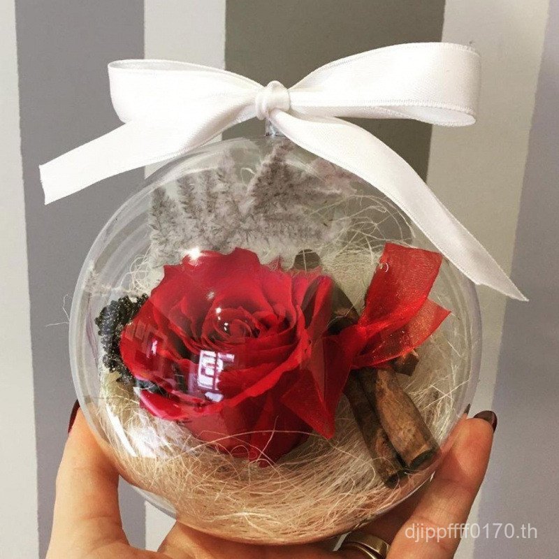 แขวนลูกบอลลูกบอลลูกบอลโปร่งใสอุปกรณ์ลูกบอลกลวงลูกบอลคริสต์มาสลูกบอลพลาสติกลูกบอลอะคริลิคตกแต่งงานรื่