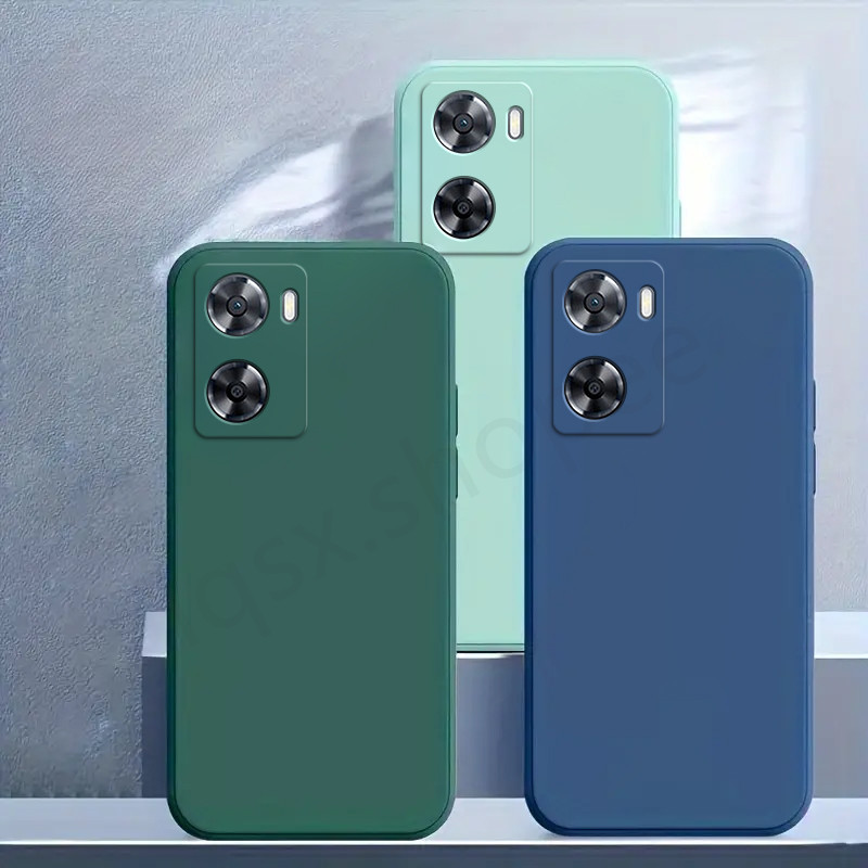 เคสสําหรับ OPPO A57 2022, A77S, เคสนิ่ม, เคสเรียบง่าย, เคสสีธรรมดา