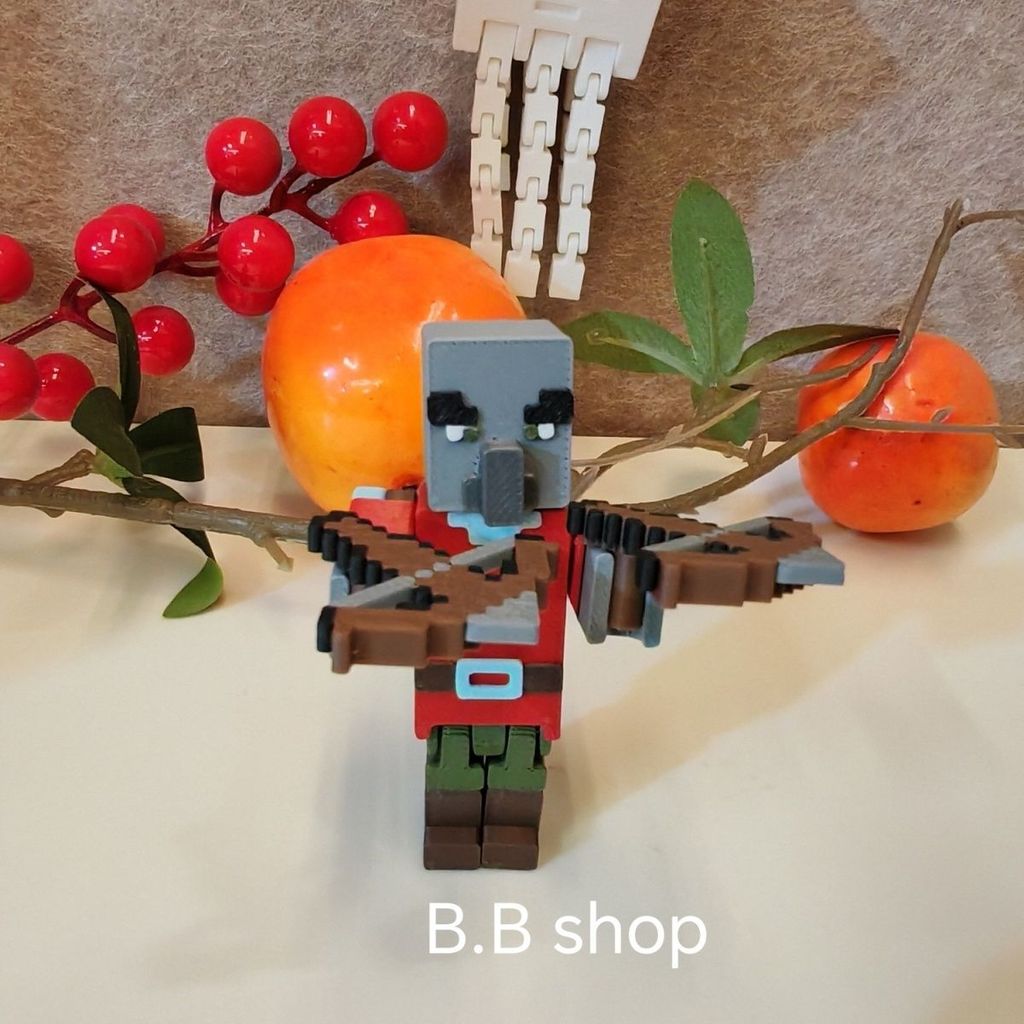 Minecraft Predator Villager 3d Printing ตู้เย็นสติกเกอร์พวงกุญแจ