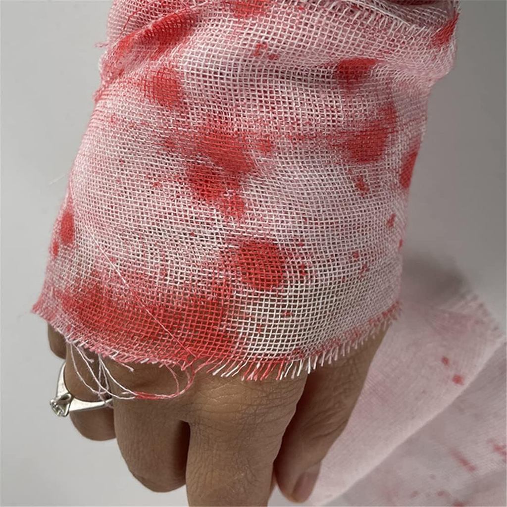 1 Roll 11 Yards Halloween Bloody Gauze Bandage Tape Mummy Bandage Makeup Decoration Tapes Cosplay Pa