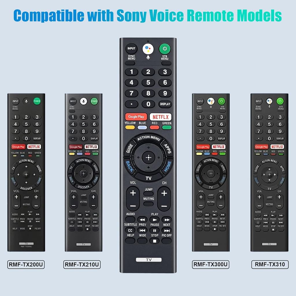 Replacement for Sony Bravia TV Remote with Voice Control, for Sony RMF-TX300U 4K Smart HDTV XBR-49X8