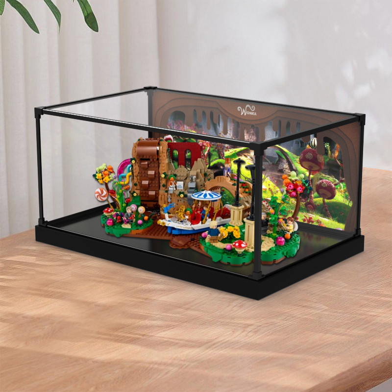 [ไม่รวมรุ่น] กล่องเก็บของกรอบโลหะผสมเหมาะสําหรับ 21360 วิลลี่ วันก้า และบล็อกตัวต่อโรงงานช็อคโกแลตจอ